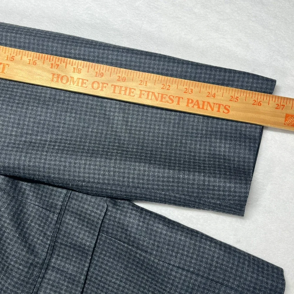 Calvin Klein Blazer Mens 54R Grey Silk Wool Houndstooth Sport Coat Professional